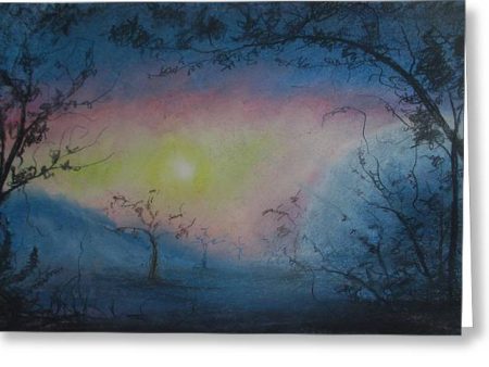 Lunar Gazing  - Greeting Card on Sale