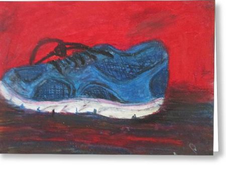 Blue Shoe - Greeting Card For Sale