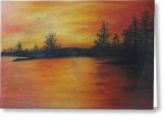 Red Sunset - Greeting Card Online