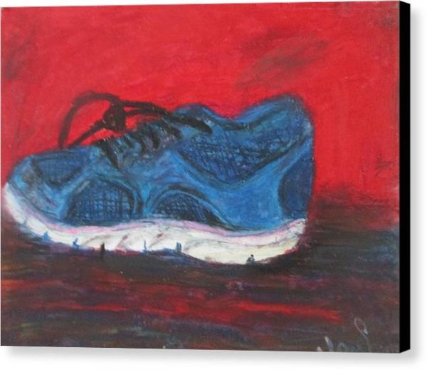 Blue Shoe - Canvas Print Online